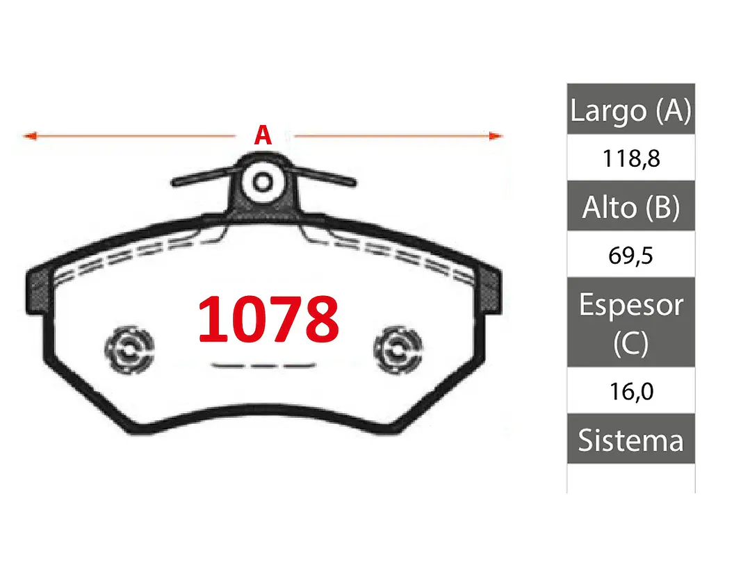 Pastillas de Freno Volkswagen Polo CLASSIC 1.8 1996-2006 Delanteras GTX Gold Cerámicas 2
