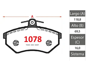 Pastillas de Freno Audi A4 1.6 1994-2000 Delanteras GTX
