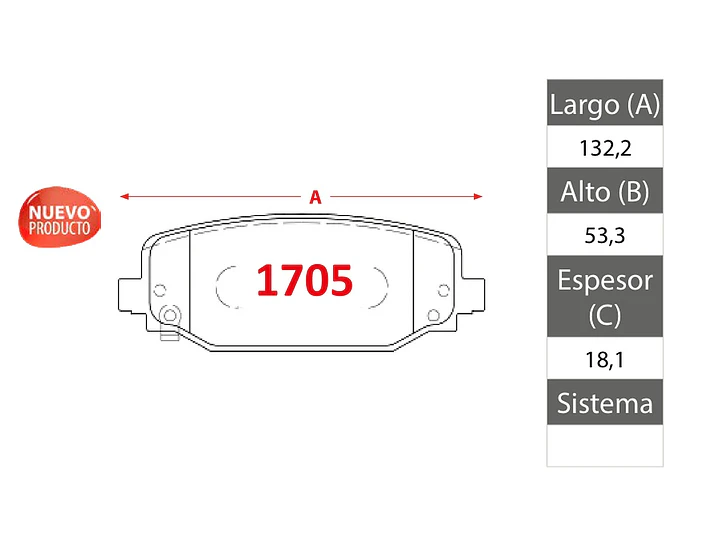 Pastillas de Freno Jeep Grand Cherokee 3.6 2021-2023 Traseras GTX 2