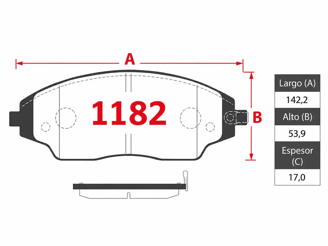 Pastillas de Freno Chevrolet Sonic 1.8 LTZ 2011-2017 Delanteras GTX 2