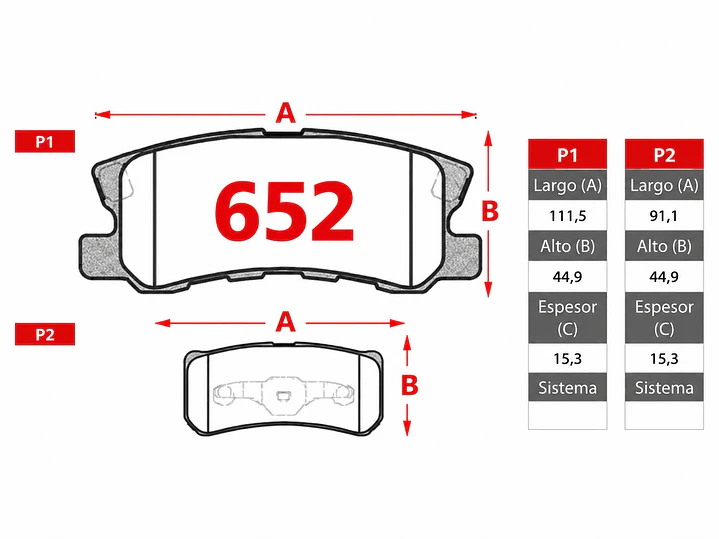 Pastillas de Freno Mitsubishi Montero 3.5 2000-2011 Traseras GTX 2