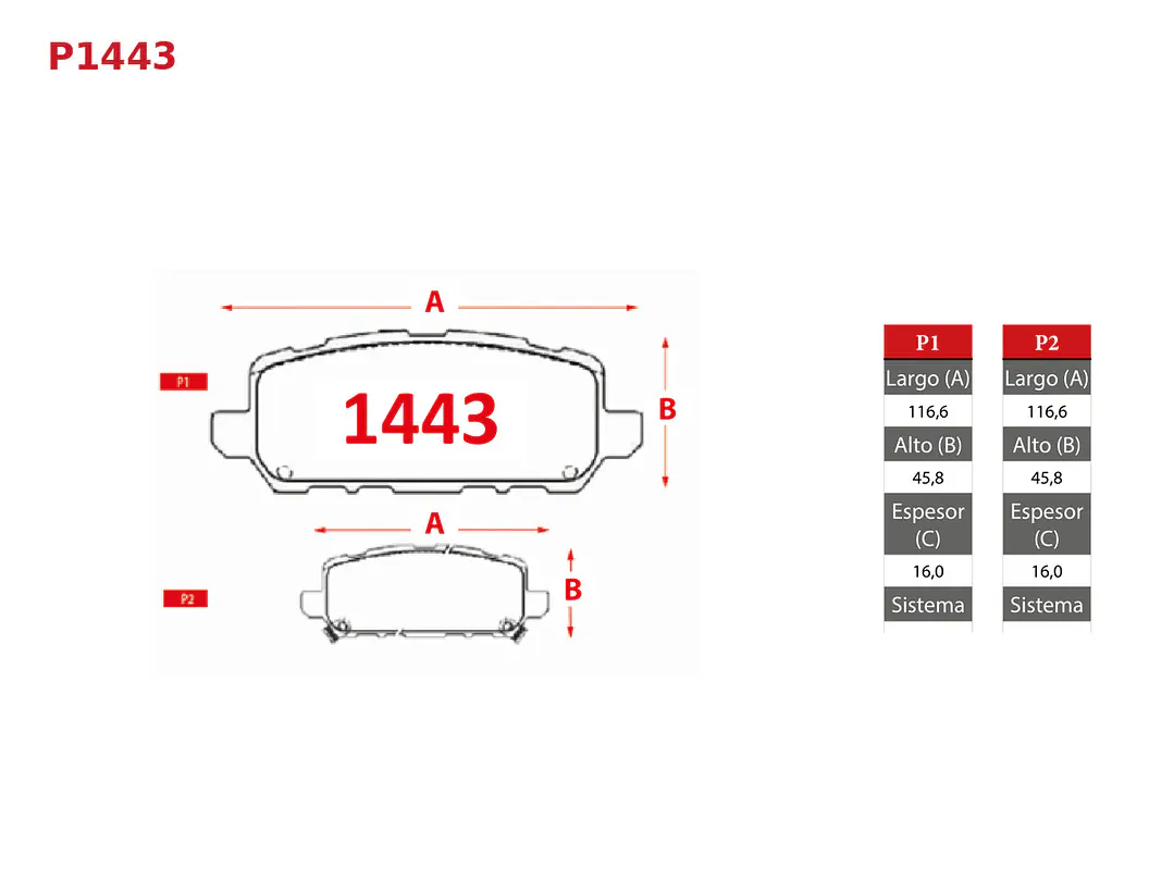 Pastillas de Freno Honda Hrv 1.5 2015-2018 Traseras GTX Gold Cerámicas 2
