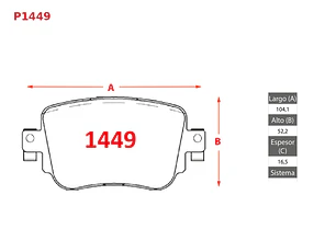 Pastillas de Freno Audi A1 1.0 TFSI 2016-2018 Traseras GTX Semi-metálicas