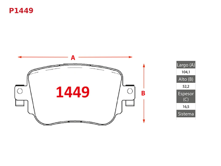 Pastillas de Freno Audi A1 1.4 TFSI 2014-2018 Traseras GTX Semi-metálicas 2