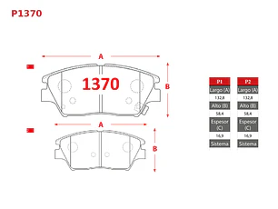 Pastillas de Freno Ssangyong Tivoli 1.6 2015-2023 Delanteras GTX Semi-metálicas