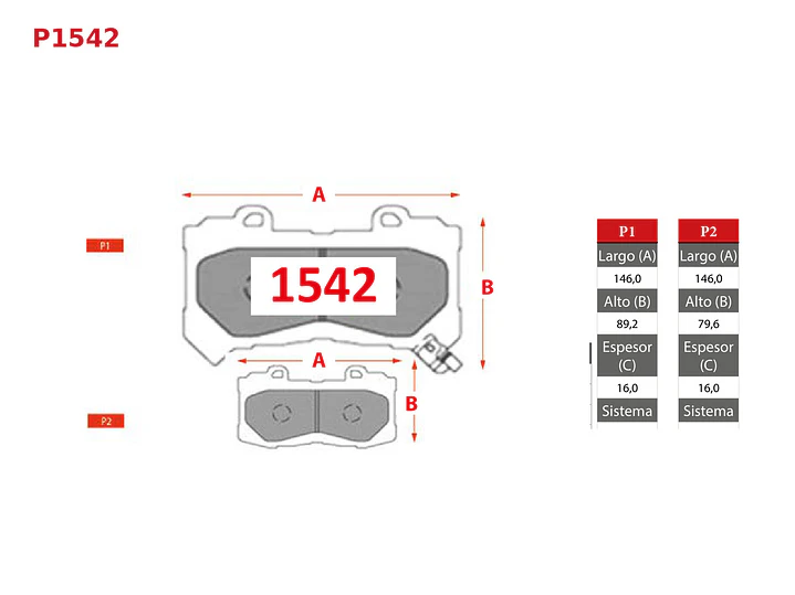 Pastillas de Freno Chevrolet Colorado NEW 2.5 2015-2020 Delanteras GTX Semi-metálicas 2