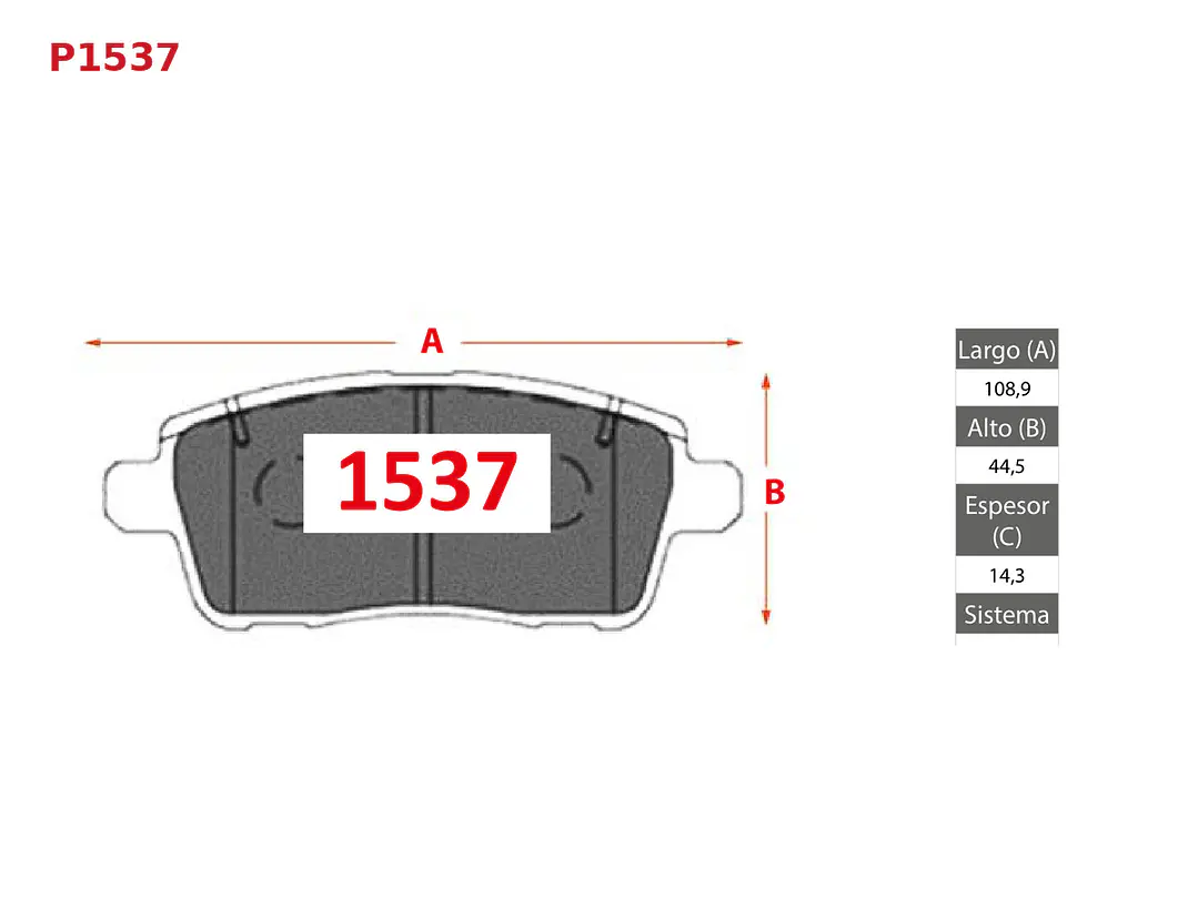 Pastillas de Freno Chery Tiggo 7 PRO 1.5 2022 en adelante Traseras GTX Gold Cerámicas 2