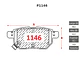 Pastillas de Freno Lexus Ct200 HIBRID 1.8 2011-2022 Traseras GTX Semi-metálicas - Miniatura 2