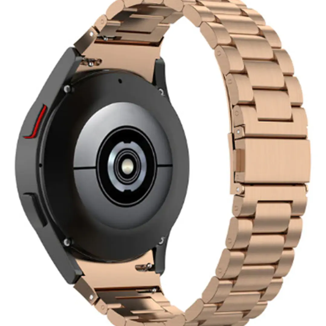 Correa Metálica Para Samsung Galaxy Watch 7 6 5 4 3  De 42mm Gold Rose 2 Cm 1
