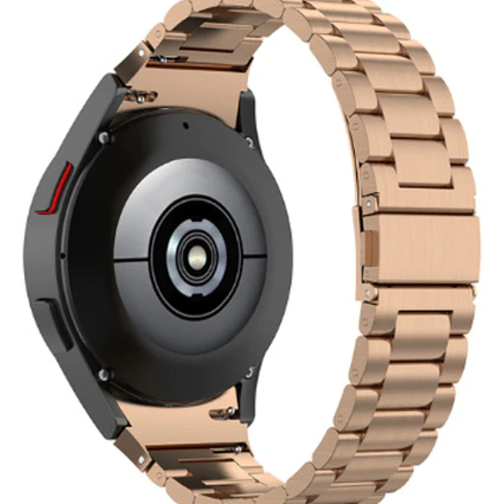 Correa Metálica Para Samsung Galaxy Watch 7 6 5 4 3  De 42mm Gold Rose 2 Cm 1