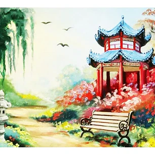 Kit Diamond Painting Pintura De Diamante - Parque Chino 
