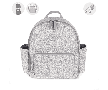 Mochila Gris - Flower Mellow