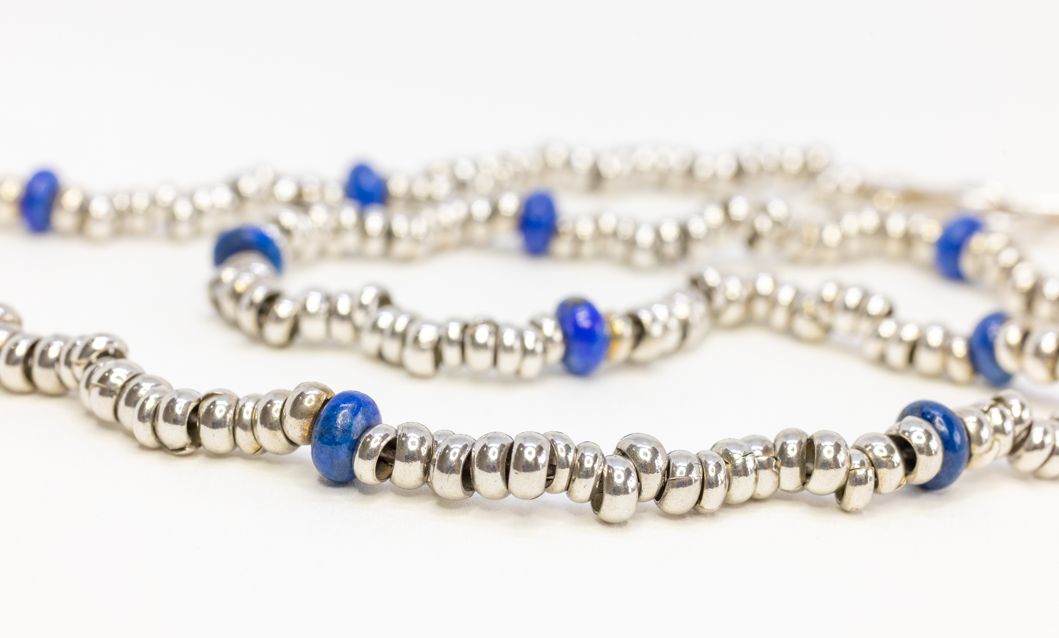 Collar Mostacillas Plata