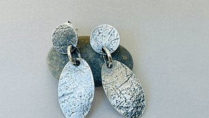 Aros Plata texturada envejecida