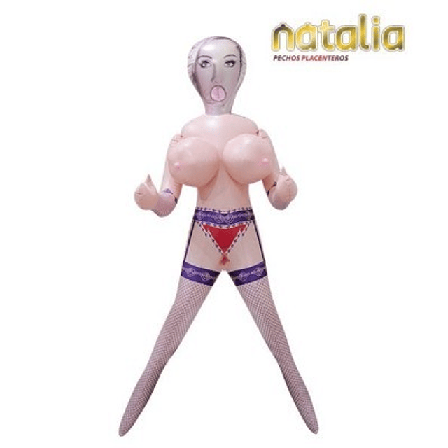 Muñeca inflable Natalia pechos placenteros masturbadora ano vagina boca