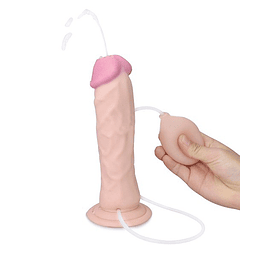Dildo consolador Soft Ejaculation Cock eyaculador con sopapo succión vaginal anal boca arnés sexual