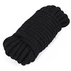 Cuerda soga negra 10 metros algodón bondage nudos shibari dominación