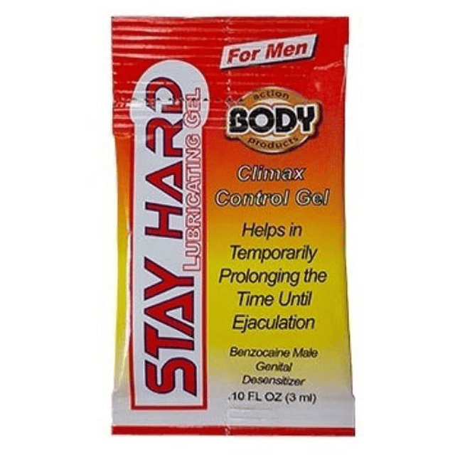 Lubricante Stay Hard 3ml y 60ml prolongador eyaculacion precoz retardante hombre