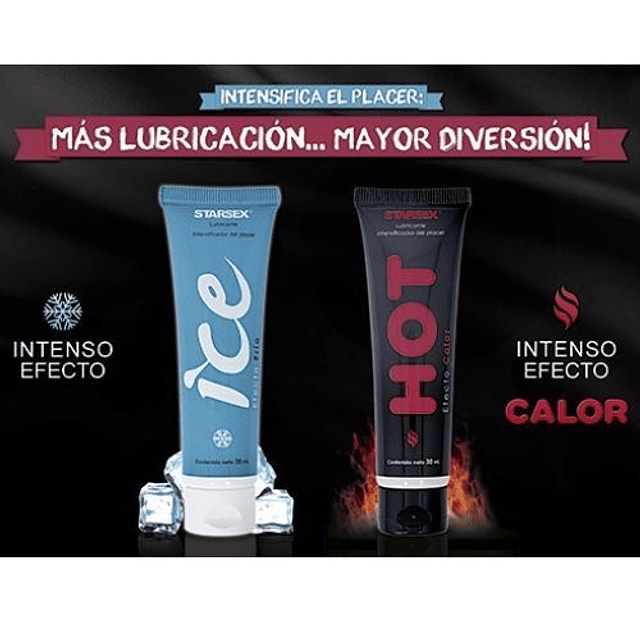 Lubricantes intimos hibridos 5ml y 30ml ice hot choco lub sexo vaginal anal