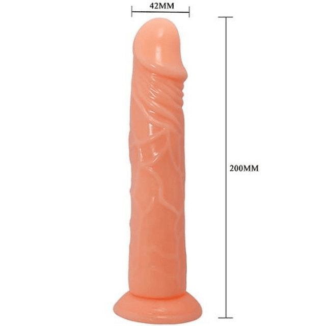 Dildo consolador 20cm con sopapo succión vaginal anal boca arnés sexual