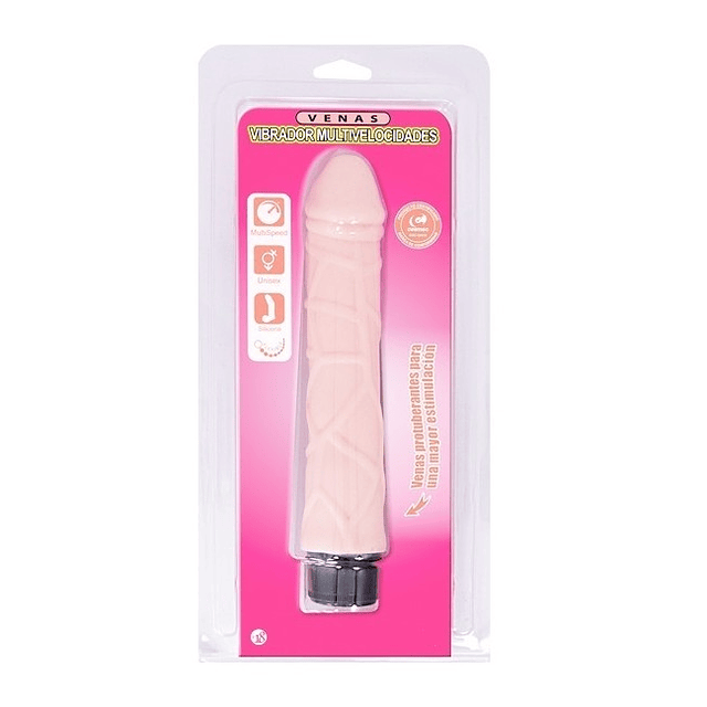Vibrador regulable Venas 22cm multi velocidades vaginal punto g 