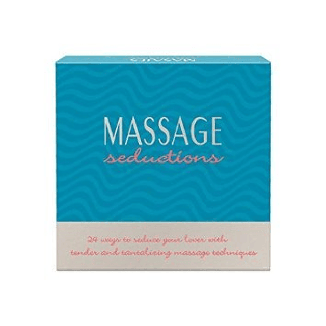 Juego Kit Massage Seductions con vela aceite masajes y 24 cartas previa al sexo almohada corazón masajeador