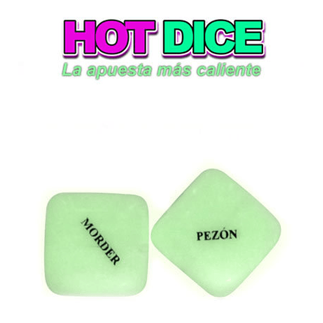 Dados Hot Dice fluorescentes acciones y partes del cuerpo previa al sexo seducción diversión juego de pareja grupos