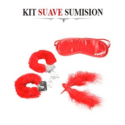 Kit suave sumisión principiantes esposa antifaz plumas bdsm bondage dominación placer dolor