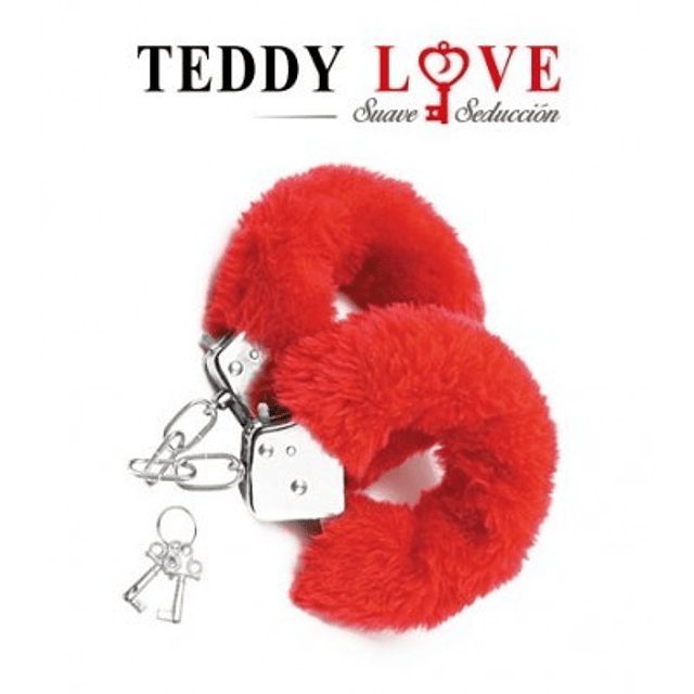 Esposas metálicas Teddy Love principiantes con peluche y llaves dominación sumisión bdsm dolor placer