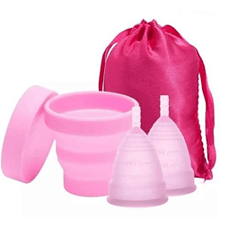 Copas menstruales 2 tallas regla periodo sin toallas higiénicas