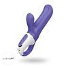 Vibrador Satisfyer Magic Bunny violeta 18cm USB magnético doble motor clitoris vaginal punto g ano punto p