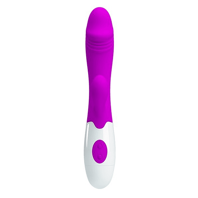 Vibrador doble Snappy Tomy pilas clítoris vagina ano orgasmo múltiple mujer