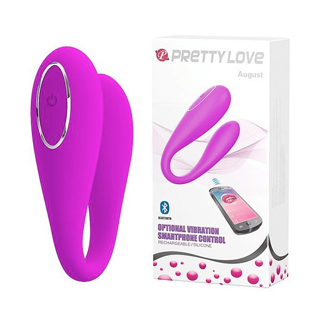 Estimulador vibrador doble August con app para móvil usb vulva clítoris punto g parejas