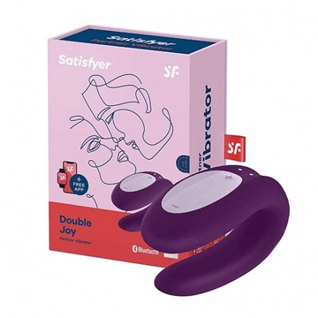 Vibrador Satisfyer Double Joy con app estimulador para móvil bluetooth usb vagina clítoris punto g parejas