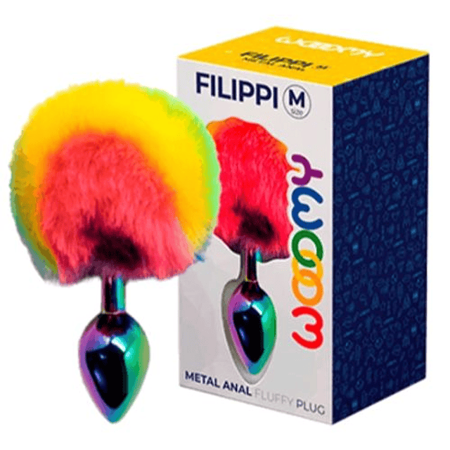 Plug Anal Wooomy Filippi de Aleación de Zinc con Vibrantes Colores del Arcoíris