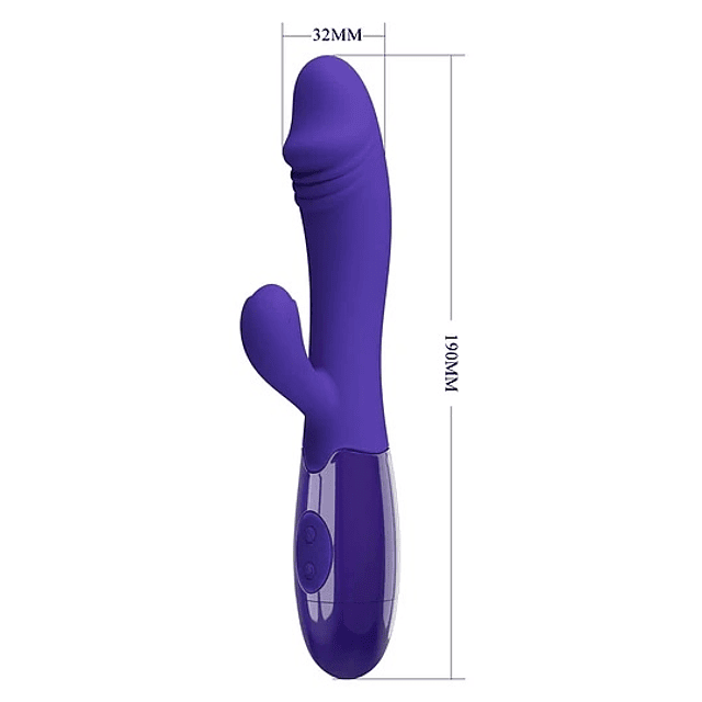 Vibrador doble Snappy Youth USB clítoris vagina ano orgasmo múltiple mujer