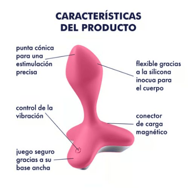 Vibrador plug anal Satisfyer Game Changer USB unisex dilatador hombre mujer