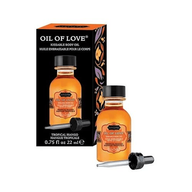 Aceite Oil of Love de Kamasutra 22ml afrodisiaco corporal piel relajación previa al sexo