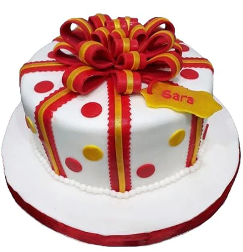 Regalo rojo y dorado
