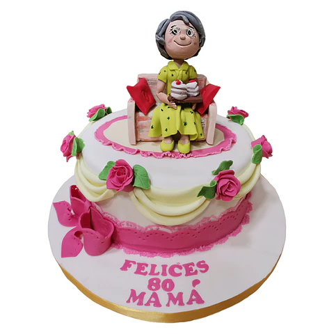 Abuelita con torta