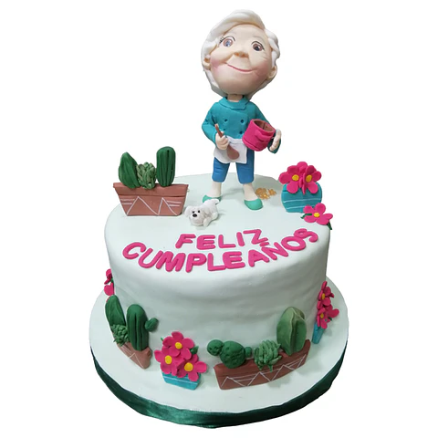 Abuelita Jardineando