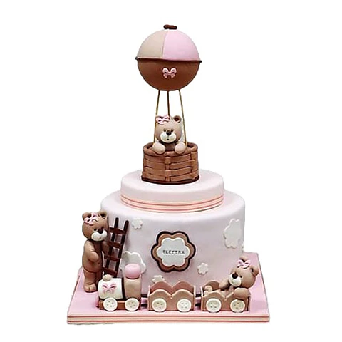 Ositos en tren y globo