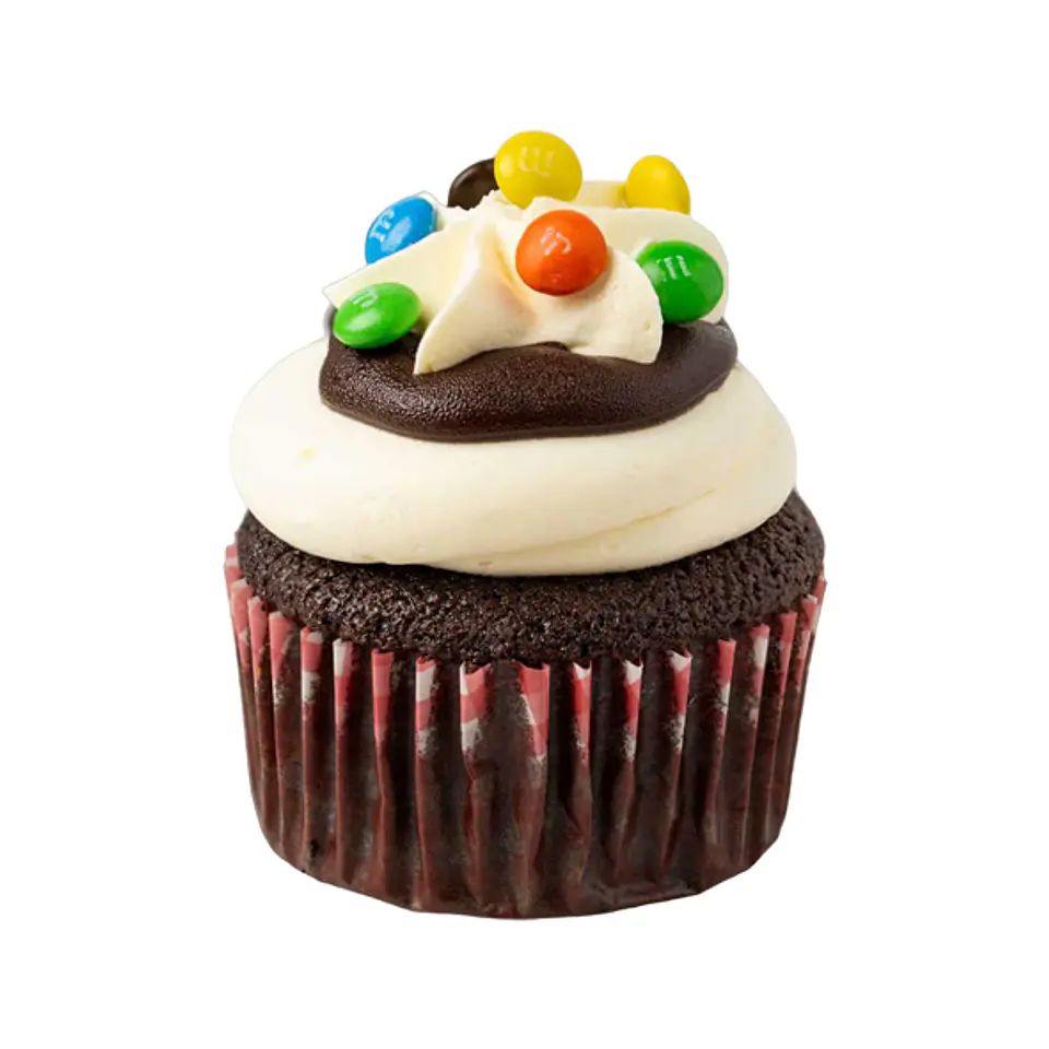Cupcakes de chocolate M&M 1