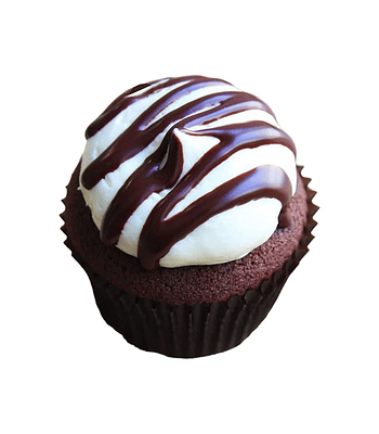 Cupcakes de chocolate  ganache blanco