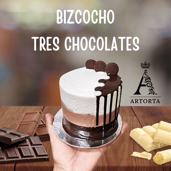 Bizcocho Tres Chocolates