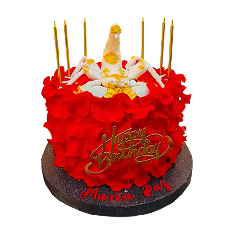 Escorpión blanco con dorado