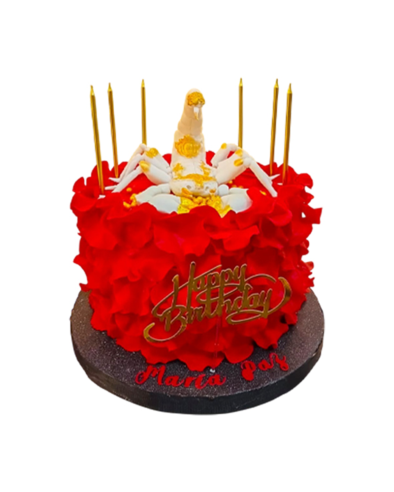 Escorpión blanco con dorado