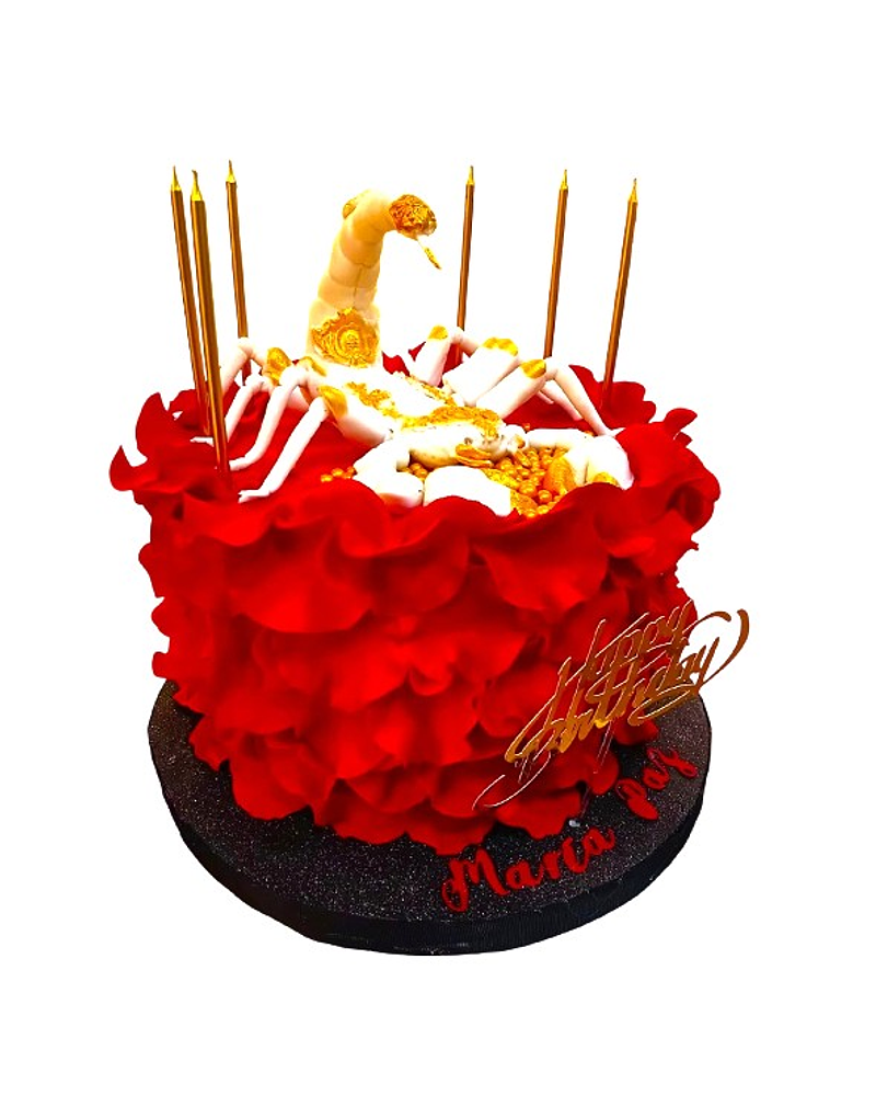 Escorpión blanco con dorado