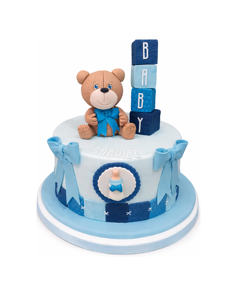 Ositos y cubos en azul