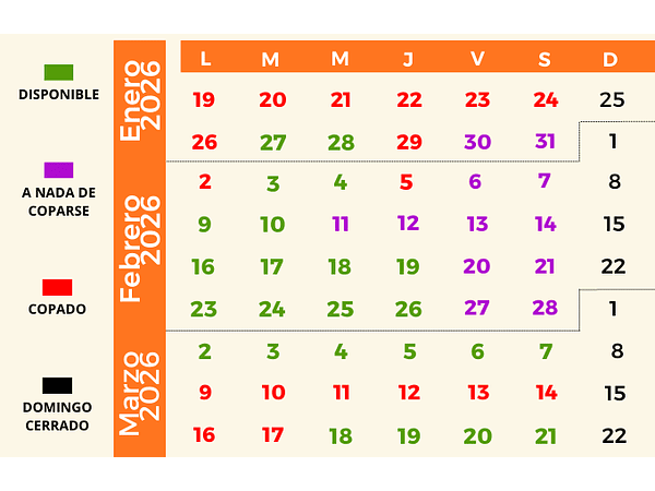 Siempre reserve con mucha anticipación